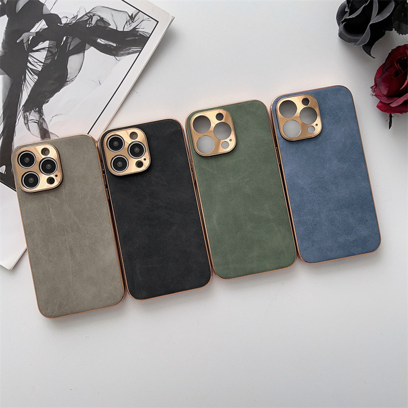 Leather Phone Case with Metal Lens Guard