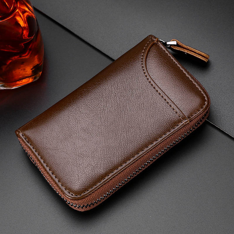 Leather Zip Key Case